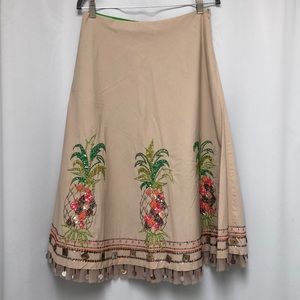 Basil & Maude tan long skirt
